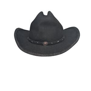 Youth Kids Bullhide XL 6 7/8 Black Wool Bendable Cowboy Western Hat